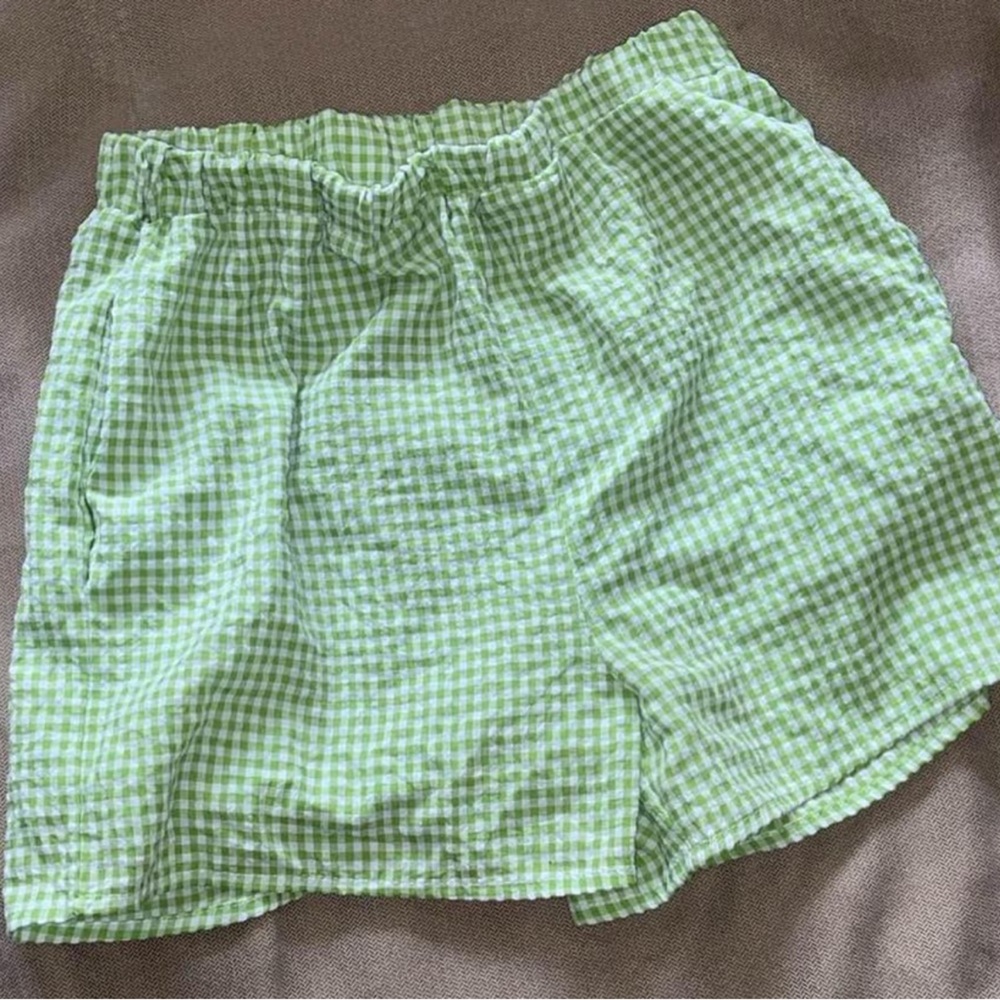 SHEIN Green&White Lounge Shorts